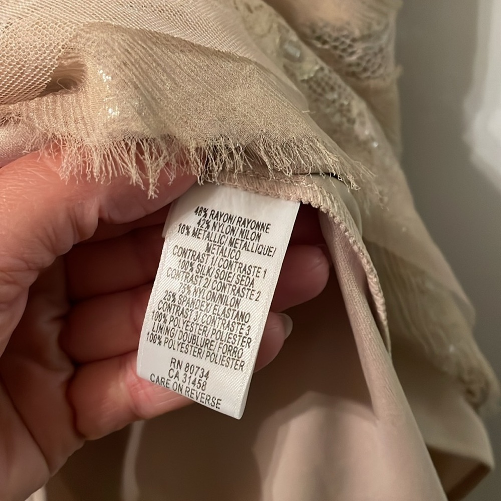 NWT BCBGMaxazria Medium Strapless Dress‎ Champagne - Picture 6 of 15